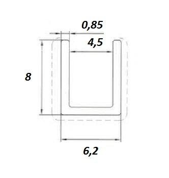Заказать Алюминиевый П-образный профиль ОП-502 под панель 4 мм 3 м серебро 