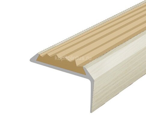 Заказать Порог угловой с бежевой резиновой вставкой Д01 КД Дуб жемчужный 2,7 м Заказать Порог угловой с бежевой резиновой вставкой Д01 КД Дуб жемчужный 2,7 м