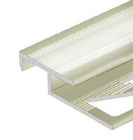 Алюминиевый профиль лестничный 20х10 мм PV51-17 титан блестящий 2,7 м Алюминиевый профиль лестничный 20х10 мм PV51-17 титан блестящий 2,7 м