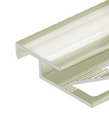 Заказать Алюминиевый профиль лестничный 20х10 мм PV51-17 титан блестящий 2,7 м Заказать Алюминиевый профиль лестничный 20х10 мм PV51-17 титан блестящий 2,7 м