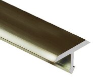 Профиль Т-образный алюминиевый 15 мм (плоский) Gunsen PV35-17 титан блестящий 2,7 м