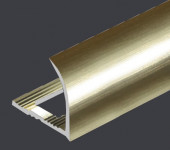 Алюминиевый C-образный профиль 10 мм PV23-13 песок блестящий 2,7 м