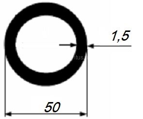 Заказать Труба алюминиевая круглая 50х1,5 мм 3 м Заказать Труба алюминиевая круглая 50х1,5 мм 3 м