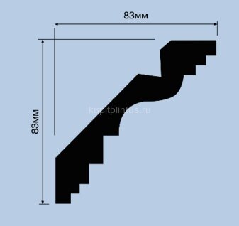 Заказать Потолочный плинтус 83х83 мм Hiwood A116 из полистирола 2 м Заказать Потолочный плинтус 83х83 мм Hiwood A116 из полистирола 2 м