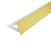 Внешний профиль ПВХ для плитки 12 мм Cezar 127 Светло-желтый 2,5 м