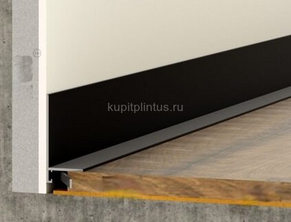Заказать Алюминиевый микроплинтус щелевой ПО-190 черный матовый 2,7 м Заказать Алюминиевый микроплинтус щелевой ПО-190 черный матовый 2,7 м