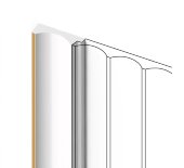 Финишный молдинг 12х32 мм HiWood LF139A W41G белый-бежевый 2,7 м Финишный молдинг 12х32 мм HiWood LF139A W41G белый-бежевый 2,7 м