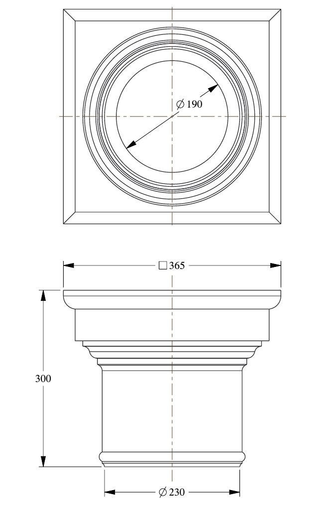 Заказать Капитель колонны Orac Decor Duropolymer K1112 365х365 мм 