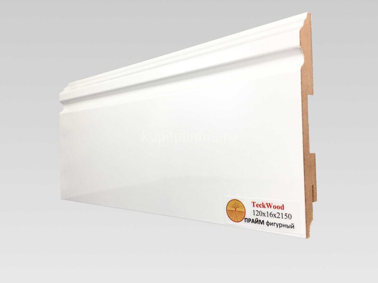 Заказать Напольный плинтус МДФ Teckwood Прайм фигурный 120х16 мм 2.15 м Заказать Напольный плинтус МДФ Teckwood Прайм фигурный 120х16 мм 2.15 м