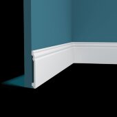 Плинтус напольный Перфект Плюс P158 белый ударопрочный полимер 130х15х2000 мм