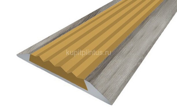 Заказать Порог противоскользящий с бежевой вставкой Д15 КД Дуб арктик (декорированный) 2,7 м 