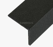 Алюминиевый уголок 20х40 разнополочный ПБ40х20 черный муар 2,7м Алюминиевый уголок 20х40 разнополочный ПБ40х20 черный муар 2,7м