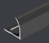 Алюминиевый C-образный профиль 10 мм PV23-18 черный матовый 2,7 м