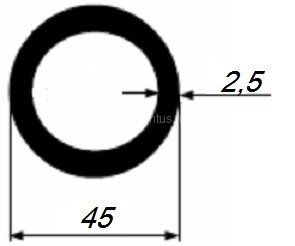 Заказать Труба алюминиевая круглая 45х2,5 мм 3 м Заказать Труба алюминиевая круглая 45х2,5 мм 3 м