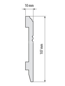 Заказать Плинтус напольный под покраску Cezar Elegance LPC-18 101-белый 2,44м 