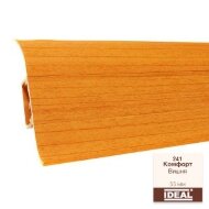 Плинтус напольный пластиковый IDEAL Комфорт 241 Вишня 2,5 м Плинтус напольный пластиковый IDEAL Комфорт 241 Вишня 2,5 м