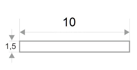 Заказать Алюминиевая полоса 10х1,5 Черный глянец браш 2,7 м Заказать Алюминиевая полоса 10х1,5 Черный глянец браш 2,7 м