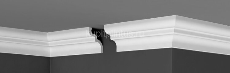 Заказать Потолочный плинтус 80х65 мм Де-Багет XPS П 02 65/80 белый 2 м Заказать Потолочный плинтус 80х65 мм Де-Багет XPS П 02 65/80 белый 2 м