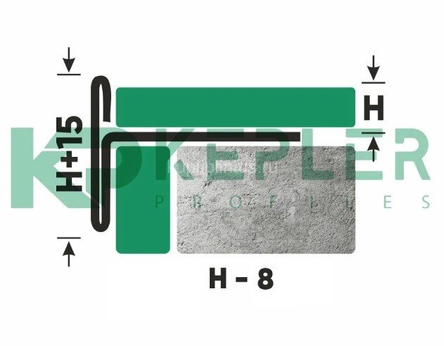 Заказать Стальной Т-образный профиль торцевой закладной 8 мм FFT 8 GP золото полированное 2,7 м Заказать Стальной Т-образный профиль торцевой закладной 8 мм FFT 8 GP золото полированное 2,7 м
