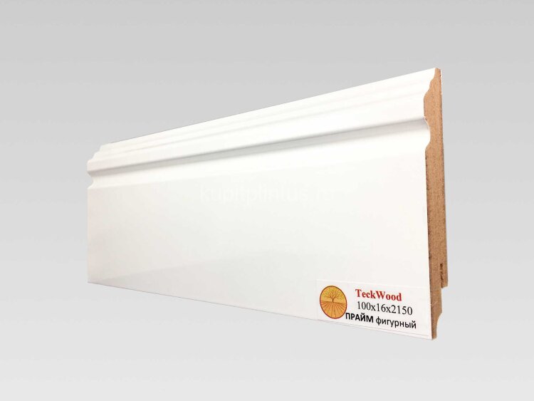 Заказать Напольный плинтус МДФ Teckwood Прайм фигурный 100х16 мм 2.15 м Заказать Напольный плинтус МДФ Teckwood Прайм фигурный 100х16 мм 2.15 м