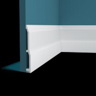 Плинтус напольный Перфект Плюс P175 белый ударопрочный полимер 200х23х2000 мм Плинтус напольный Перфект Плюс P175 белый ударопрочный полимер 200х23х2000 мм