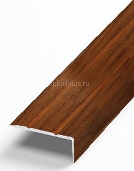 Заказать Угловой порог из алюминия Д3 Л Золотой дуб (ламинированный) 2,7 м 