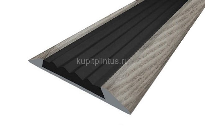 Заказать Порог противоскользящий с черной вставкой Д15 КД Дуб арктик (декорированный) 2,7 м 