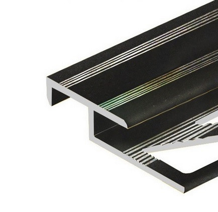 Заказать Алюминиевый профиль лестничный 20х10 мм PV51-18 черный матовый 2,7 м 