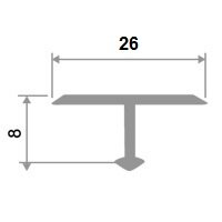 Заказать Профиль Т-образный алюминиевый ПТ-26 цвет 203 Дуб темный 2,7 м Заказать Профиль Т-образный алюминиевый ПТ-26 цвет 203 Дуб темный 2,7 м