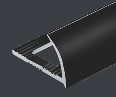 Заказать C-профиль для плитки алюминий 8 мм PV16-40 черный Ral 9005 2,7 м 