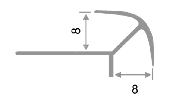 Заказать Профиль алюминиевый под плитку фигурный ПО-8х8 Золото матовое 2,7 м Заказать Профиль алюминиевый под плитку фигурный ПО-8х8 Золото матовое 2,7 м