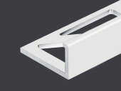 L-образный профиль алюминиевый 8 мм PV01-24 белый Ral 9016 2,7 м L-образный профиль алюминиевый 8 мм PV01-24 белый Ral 9016 2,7 м