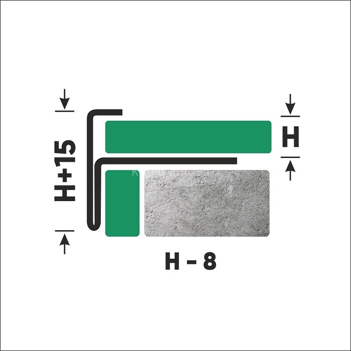 Заказать F-профиль из нержавеющей стали FF 8 GP золото полированное 2,7 м 