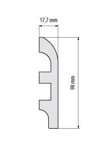 Заказать Плинтус напольный под покраску Cezar Elegance LPC-19 101-белый 2,44м 