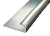 Профиль П-образный алюминиевый под стекло ПО-111 Серебро глянец 2,7 м Профиль П-образный алюминиевый под стекло ПО-111 Серебро глянец 2,7 м