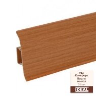 Плинтус напольный пластиковый IDEAL Комфорт 244 Вишня темная 2,5 м Плинтус напольный пластиковый IDEAL Комфорт 244 Вишня темная 2,5 м