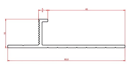 Заказать Алюминиевый теневой плинтус Евротрим 5955.00 золото анодированный 2 м 