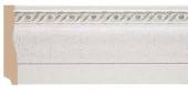 Напольный плинтус Decomaster 153-42 Белый с инкрустацией 95х12х2400 мм