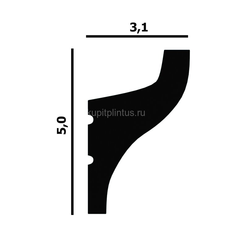 Заказать Потолочный плинтус 31х50 мм Перфект Плюс P95 белый 2 м Заказать Потолочный плинтус 31х50 мм Перфект Плюс P95 белый 2 м