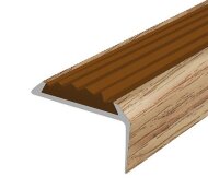 Порог угловой с коричневой резиновой вставкой Д01 КД Дуб золотой 2,7 м Порог угловой с коричневой резиновой вставкой Д01 КД Дуб золотой 2,7 м