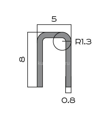 Заказать П-профиль 8х5х8 мм из нержавеющей стали NEEXY PVS95-12 EMG тисненый серый 2.7м 