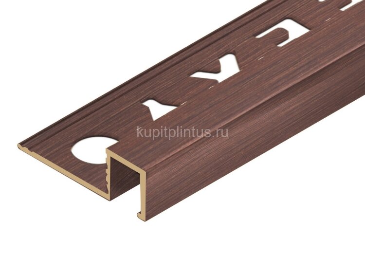 Заказать Латунный П-профиль закладной 10х10 мм ЛПО-П10х10-ам античная медь 2.7 м 