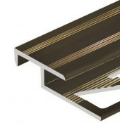 Алюминиевый профиль лестничный 20х10 мм PV51-10 коричневый матовый 2,7 м
