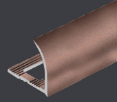 Алюминиевый C-образный профиль 10 мм PV23-14 розовый матовый 2,7 м