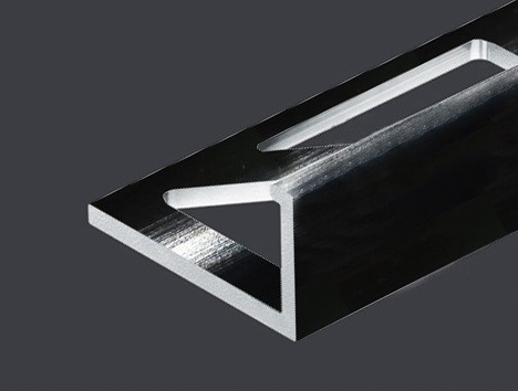 Заказать L-образный профиль алюминиевый 8 мм PV01-19 черный блестящий 2,7 м 