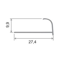 Заказать Алюминиевый профиль С-образный 10 мм ПО-10 Черный муар 2,7 м 