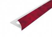 Профиль внешний ПВХ для плитки Cezar 12 мм 209 Красный мрамор 2,5 м