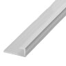 Профиль П-образный алюминиевый под стекло ПО-111 Серебро матовое 2,7 м