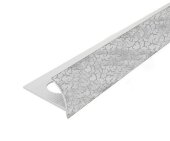 Внешний профиль ПВХ для плитки 8 мм Cezar 222 Grey text 2,5 м