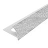 Внешний профиль ПВХ для плитки 8 мм Cezar 222 Grey text 2,5 м